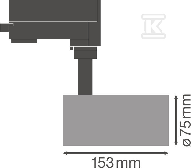 Oprawa LED na szynę TRACKLIGHT SPOT D75 - 4058075113589