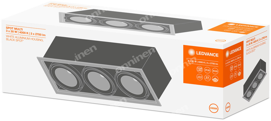 Reflektor obrotowy Multi 3X30W/4000K Fl - 4058075114029