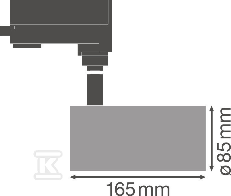 Oprawa LED na szynę TRACKLIGHT SPOT D85 - 4058075113602