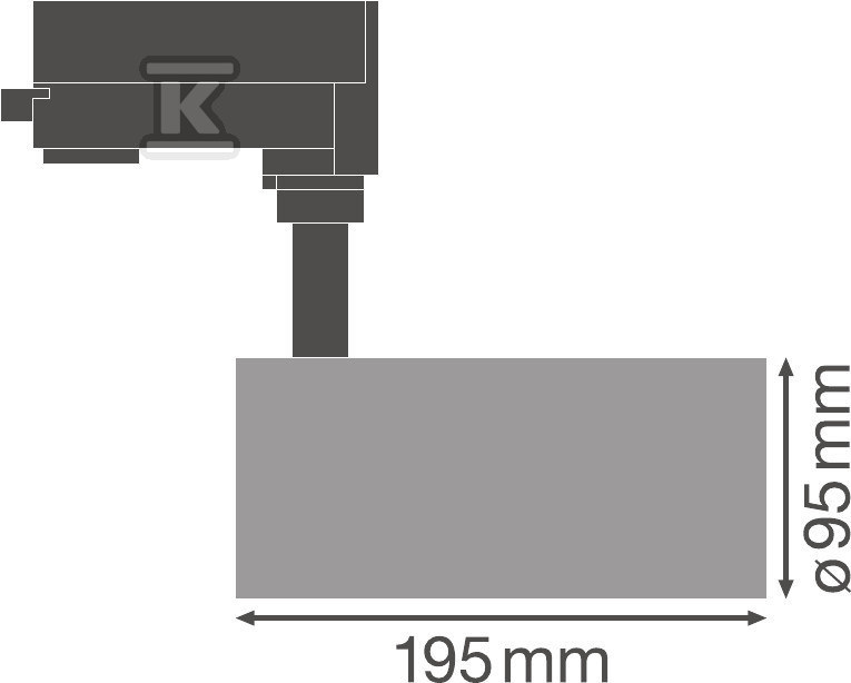 Oprawa LED na szynę TRACKLIGHT SPOT D95 - 4058075113763