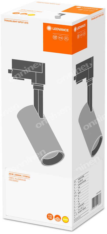 Oprawa LED na szynę TRACKLIGHT SPOT D75 - 4058075113688
