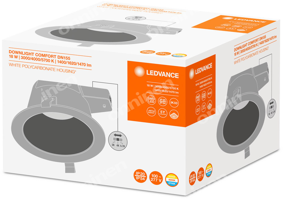 Світлодіодний вбудований світильник - 4058075104082