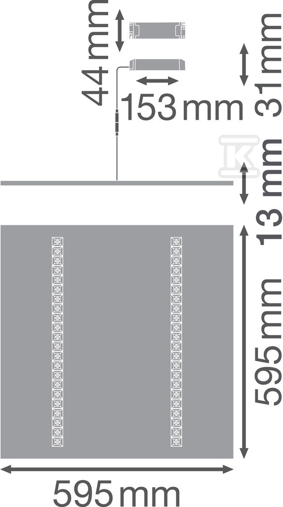 Panel LED IndiviLED 600 33W 840 IP40 - 4058075201156