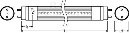 Świetlówka LED Tuba T8 G13 16W 4000K - 4058075817975
