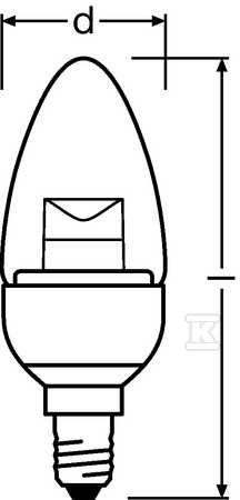 LED STAR CLASSIC B 4W = 25W E14 2700 - 4052899913622