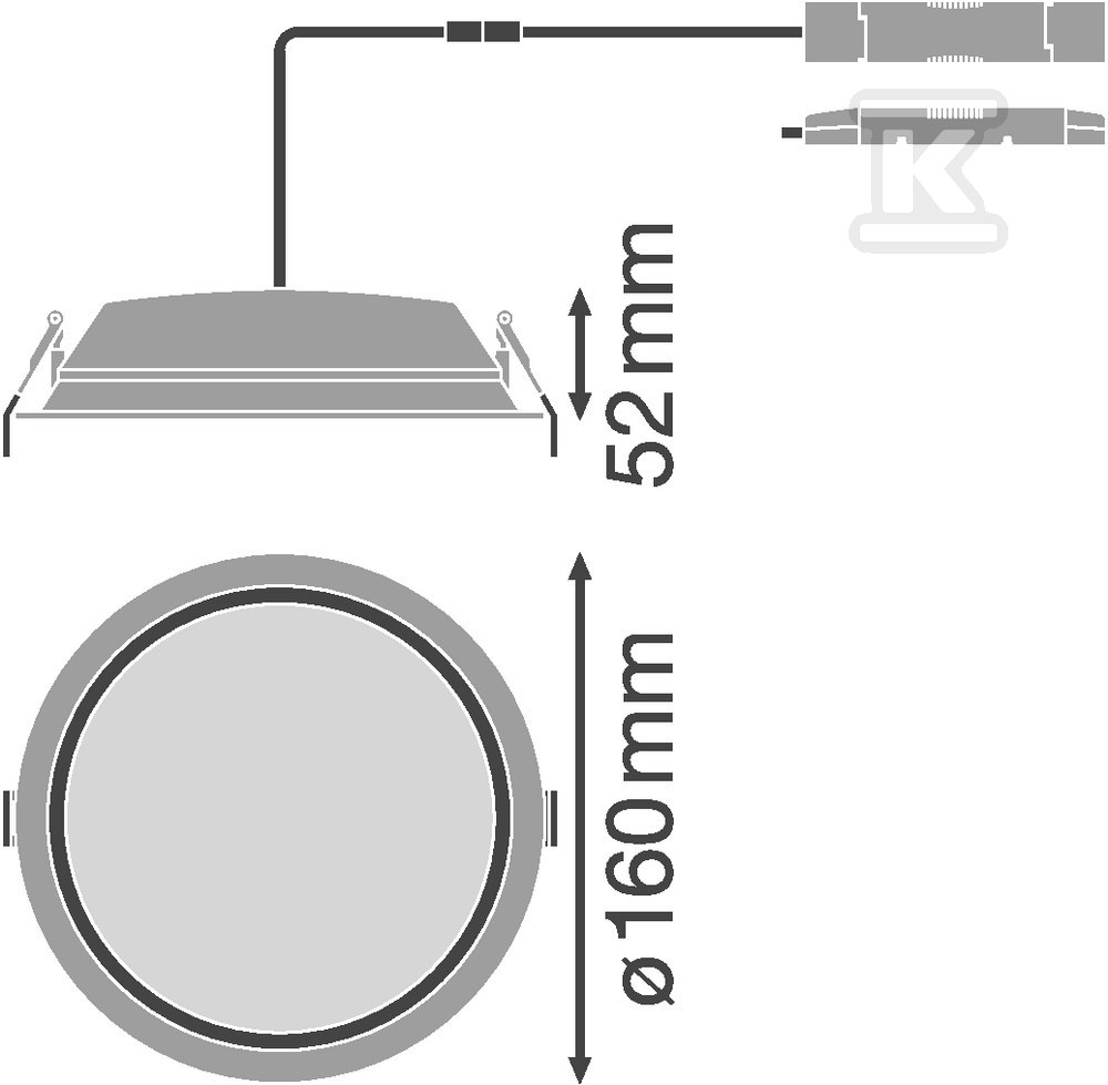 Oprawa LED DOWNLIGHT ALU DALI 150mm 14W - 4058075202610