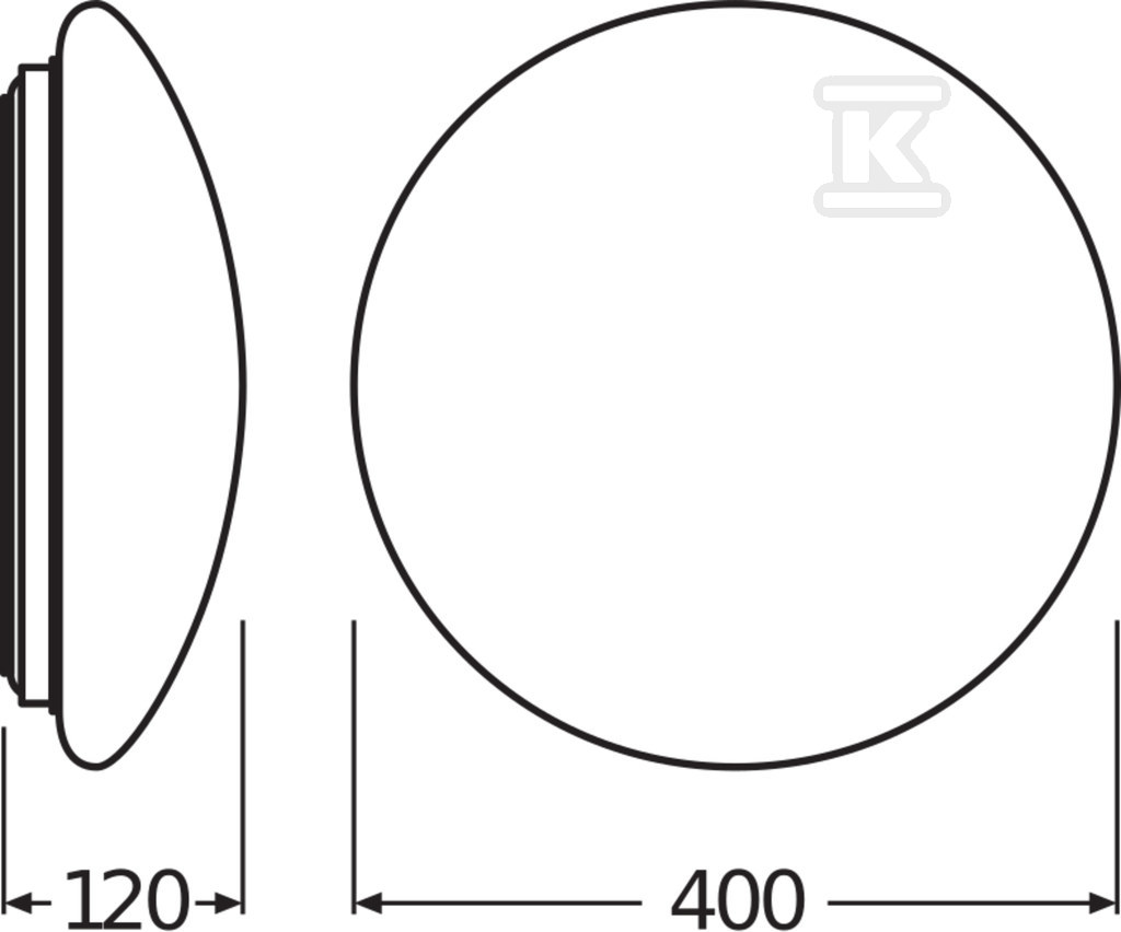 Plafoniera LED SURFACE CIRCULAR 400 24W - 4058075618046