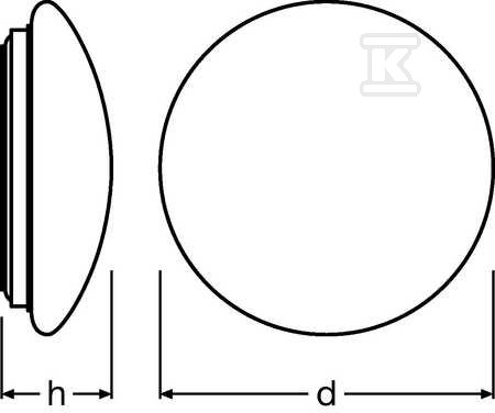 LED SF CIRCULAR 350 18W/3000K IP44 LEDV - 4058075080010