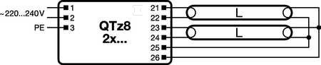 Electronic ballast QTZ8 2X36/220-240 - 4008321863324