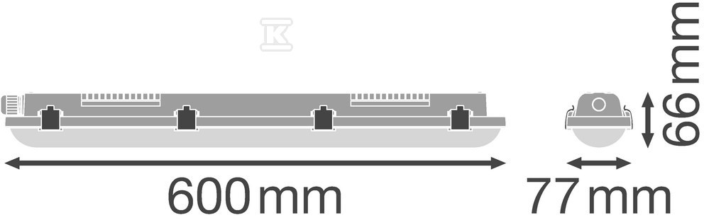 Oprawa hermetyczna DAMP PROOF LED VALUE - 4058075300705