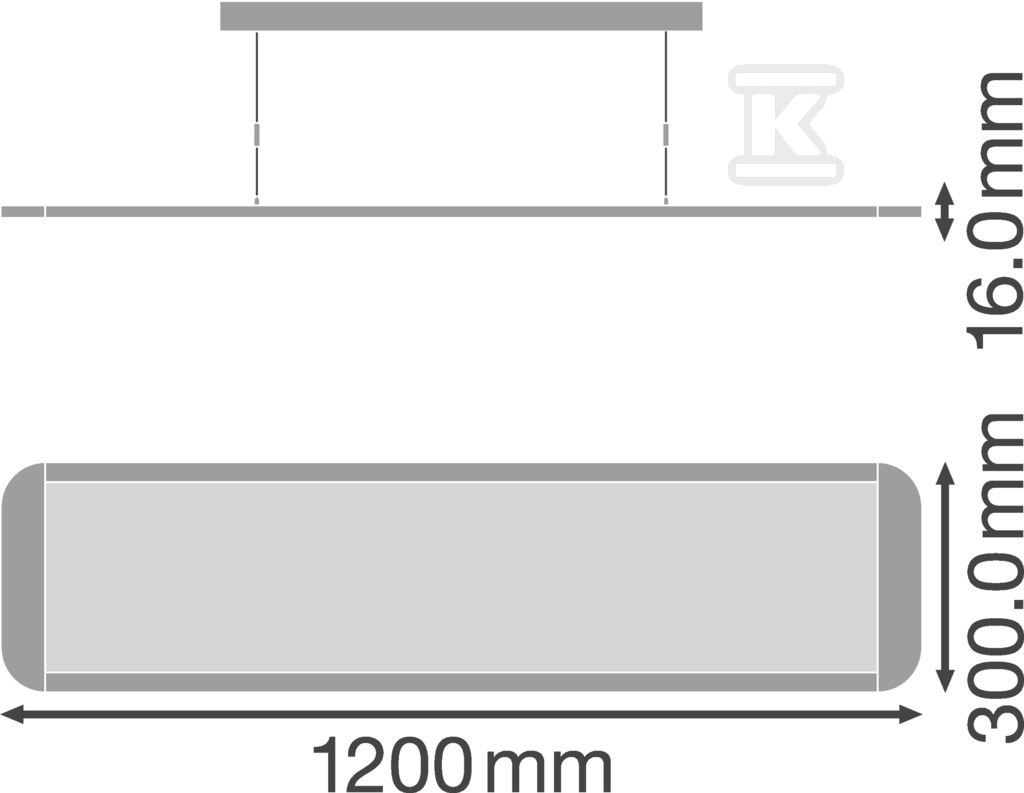 Panel LED D/I 1200 36W 830 UGR19 DALI - 4058075504028