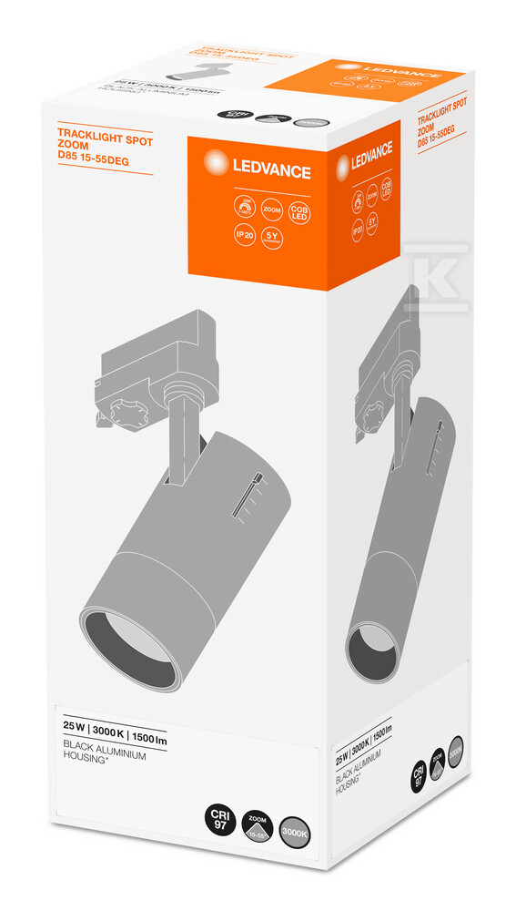 Szynowa oprawa LED TRACKLIGHT SPOT ZOOM - 4058075335806
