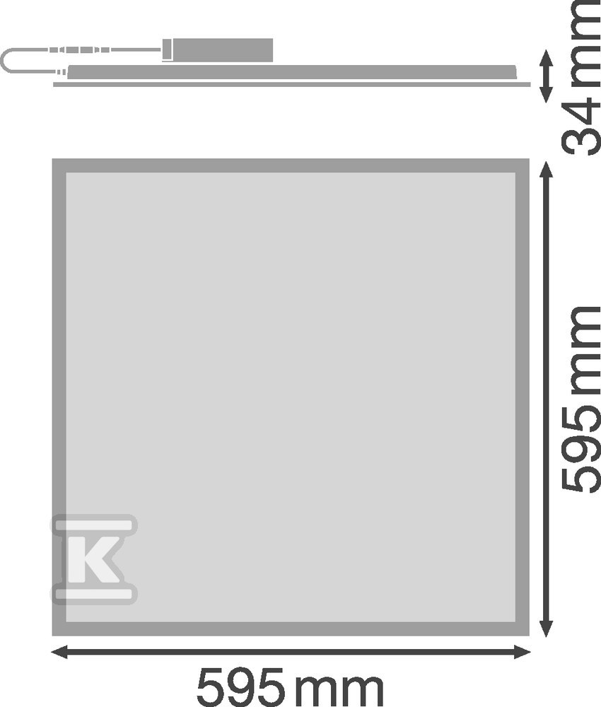 Panel LED VALUE DALI 600 36W/3000K - 4058075392502