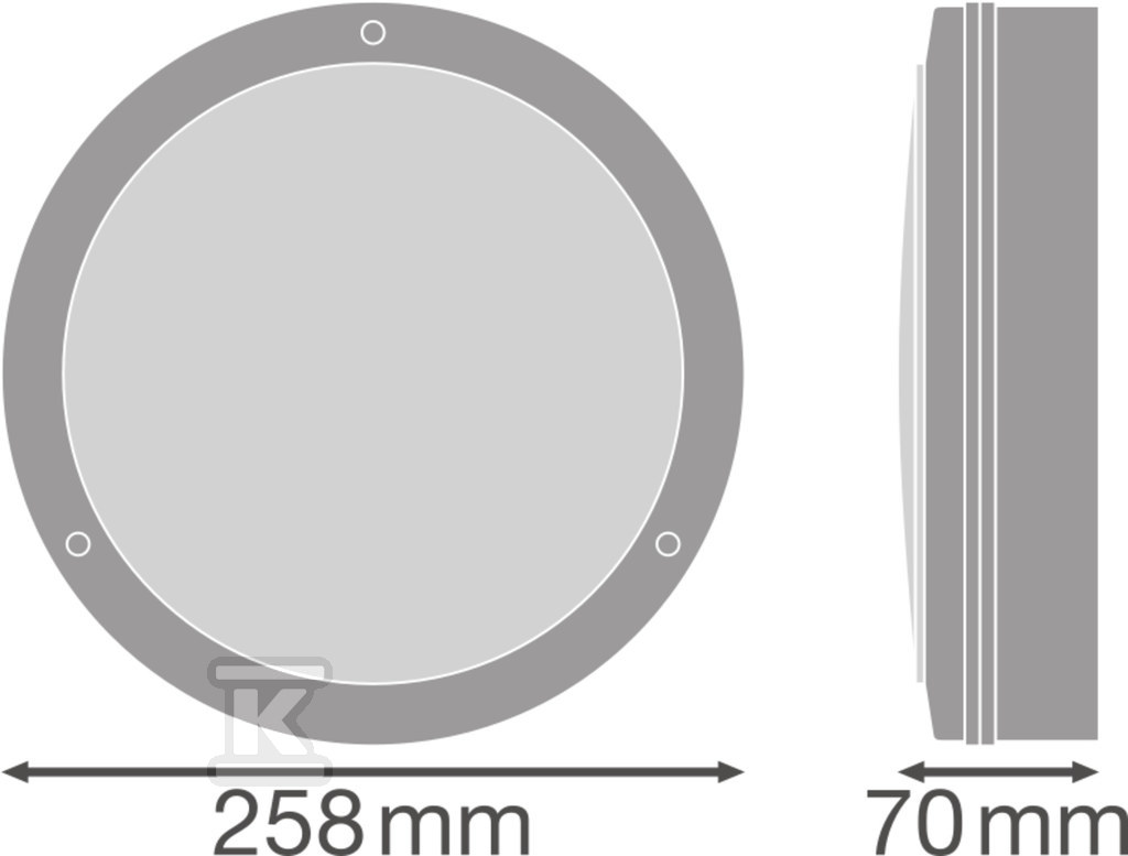 Oprawa ścienna LED SURFACE BULKHEAD 250 - 4058075647329