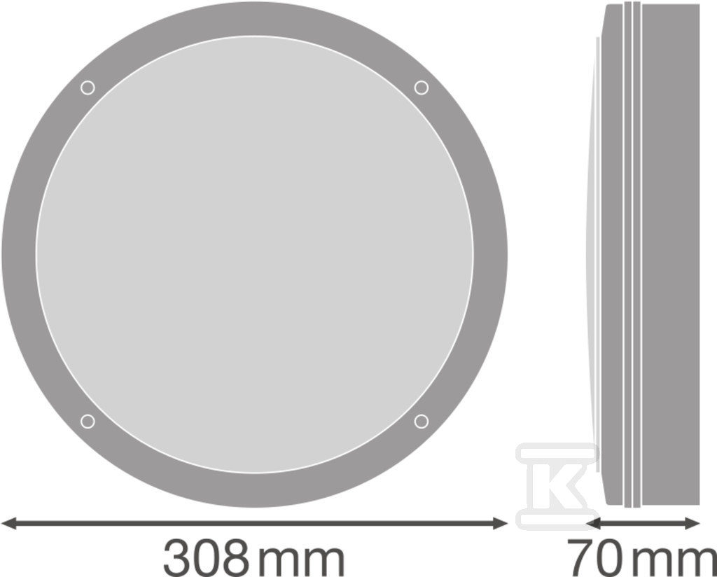 Oprawa ścienna LED SURFACE BULKHEAD 300 - 4058075647602