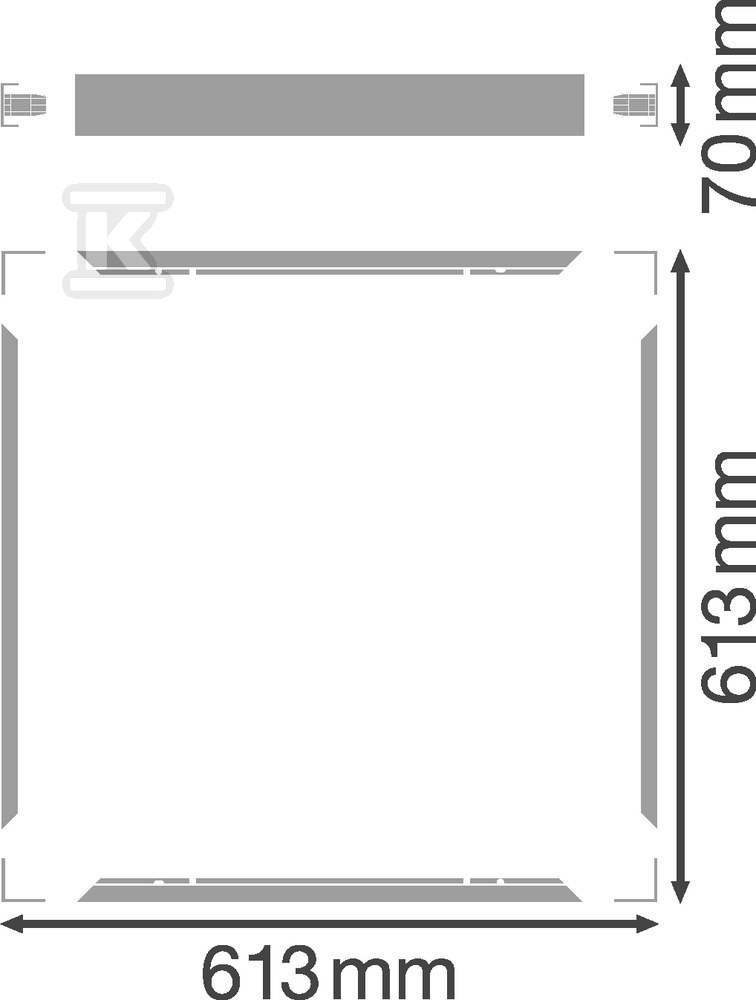 Frame for ceiling mounting of PANEL 600 - 4058075402843