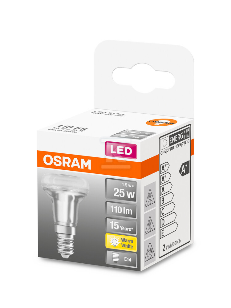 Лампа LED STAR R39 12 1.5W 827 - 4058075433243