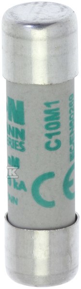 Cylindrical fuse link, 10 x 38 mm, 1A - C10M1