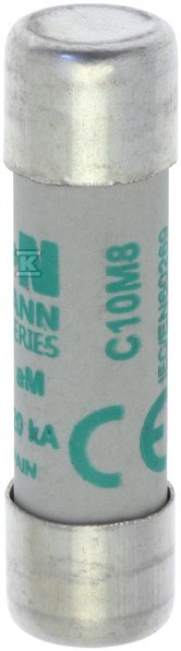 Cylindrical fuse link, 10 x 38 mm, 8A - C10M8