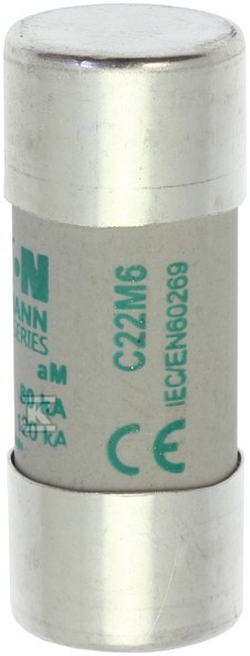 22 x 58 mm cylindrical fuse link 6A AM - C22M6