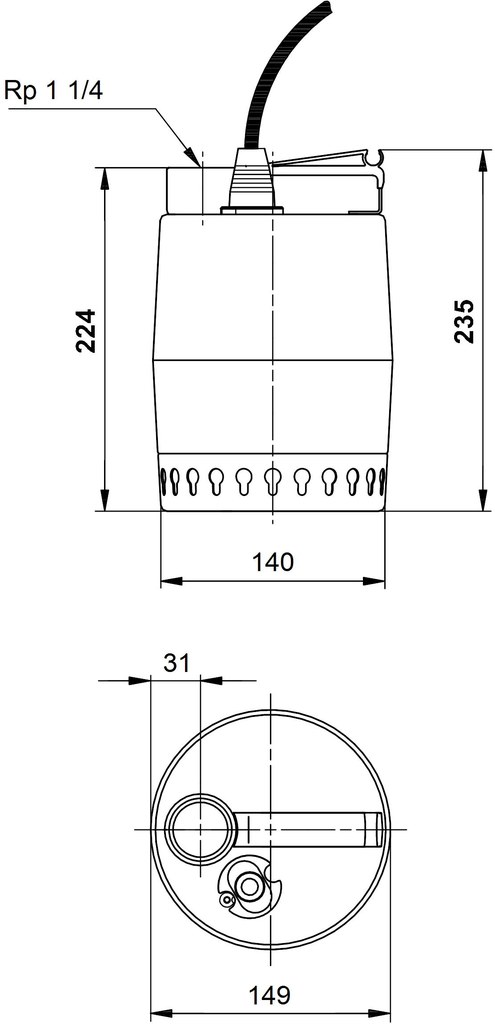 Submersible pump for waste water / - 013N1300