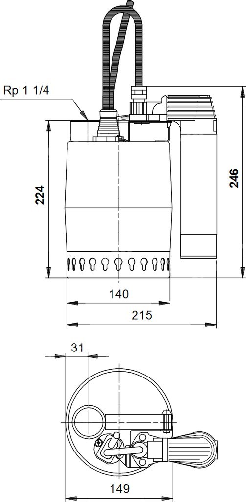 Pompa UNILIFT KP 350-AV1 przewód 5m - 013N1400