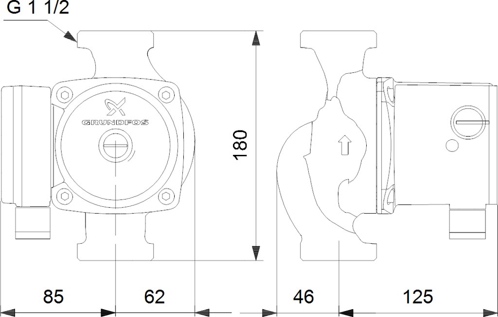 Oběhové čerpadlo UPS 25-80 N 180 1x230V - 95906439