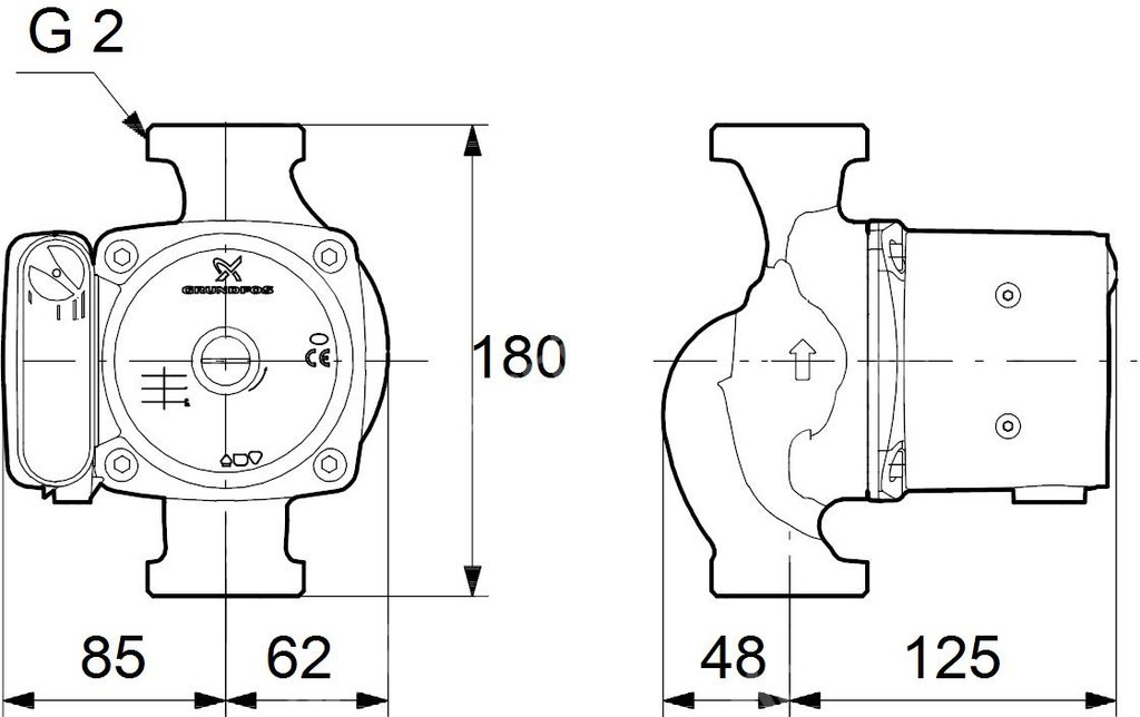 Obehové čerpadlo UPS 32-80b 1801x230V - 95906448