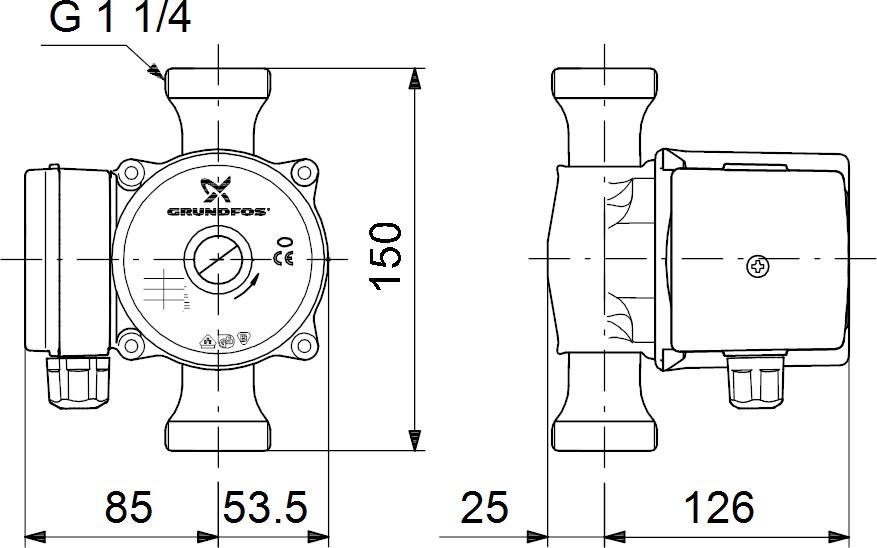 Circulation pump UP 20-45N 150 - 95906472