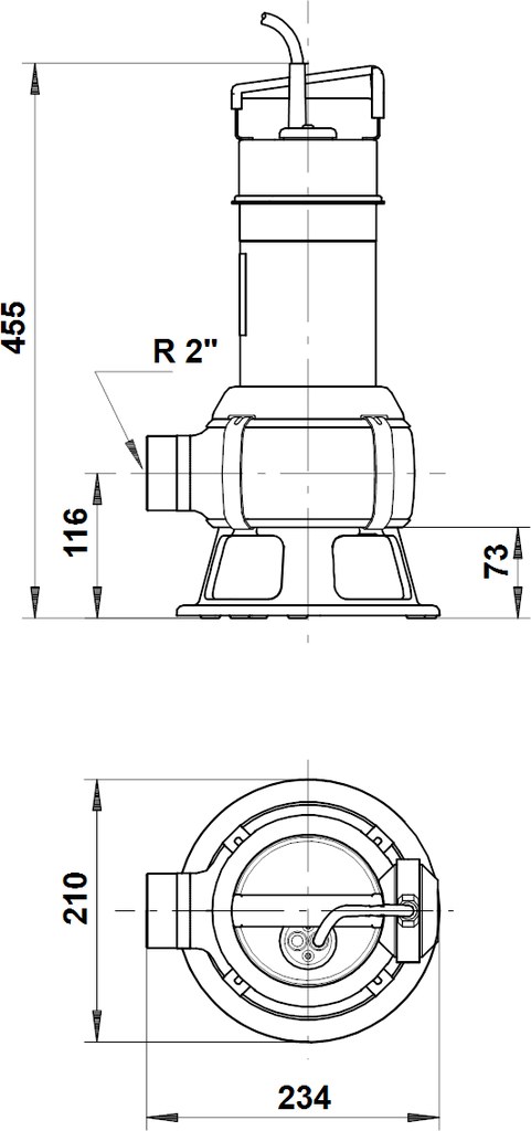 Submersible waste water pump UNILIFT AP - 96004577