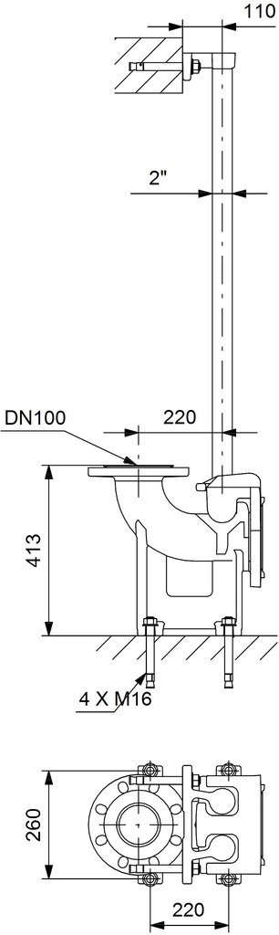 Auto-coupling DN100 for pumps SE/SL - 96090994