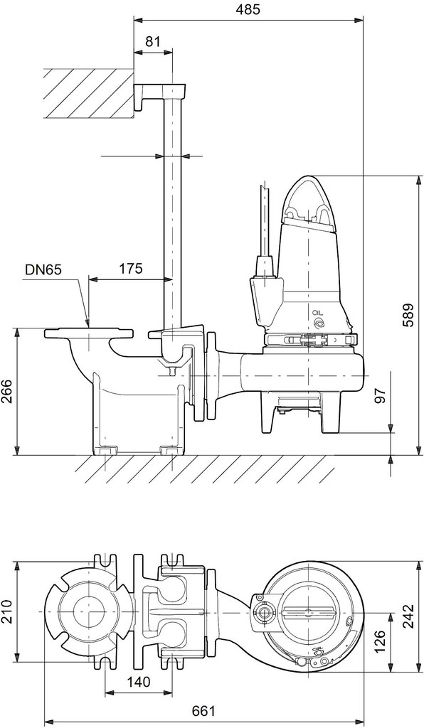 Sewage pump SE1.50.65.15.2.50B 1.5 kW - 96104118