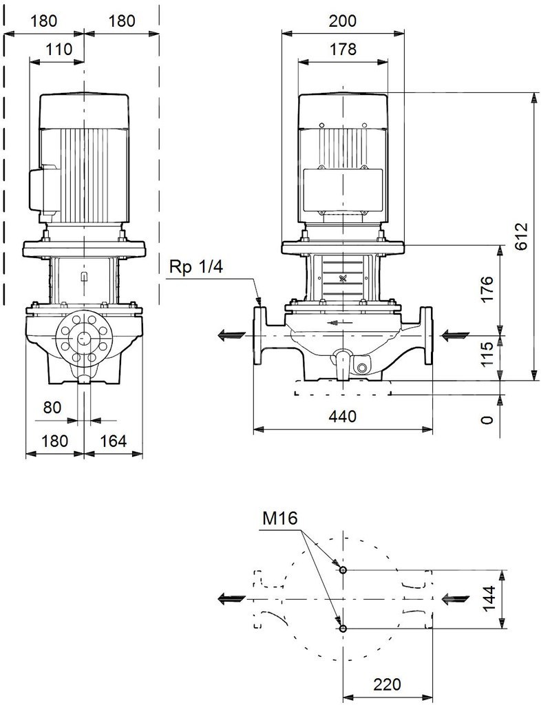 IN-LINE pump with dry rotor TP - 96108594