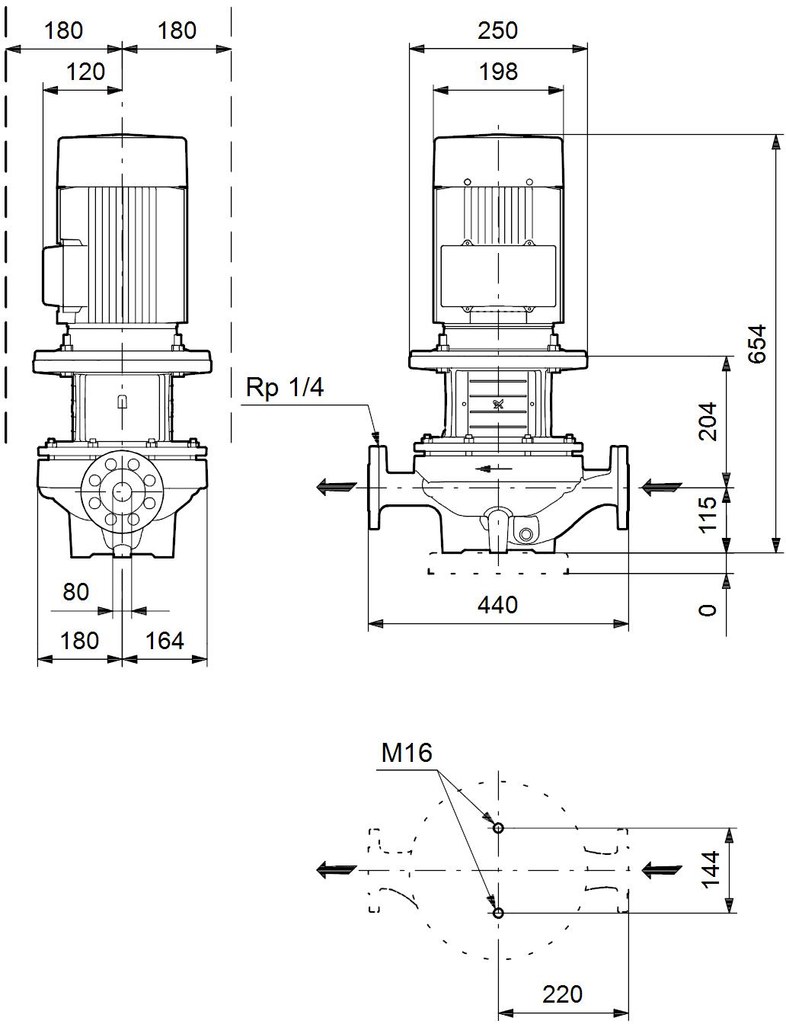 Pompă IN-LINE cu rotor uscat TP - 96108837