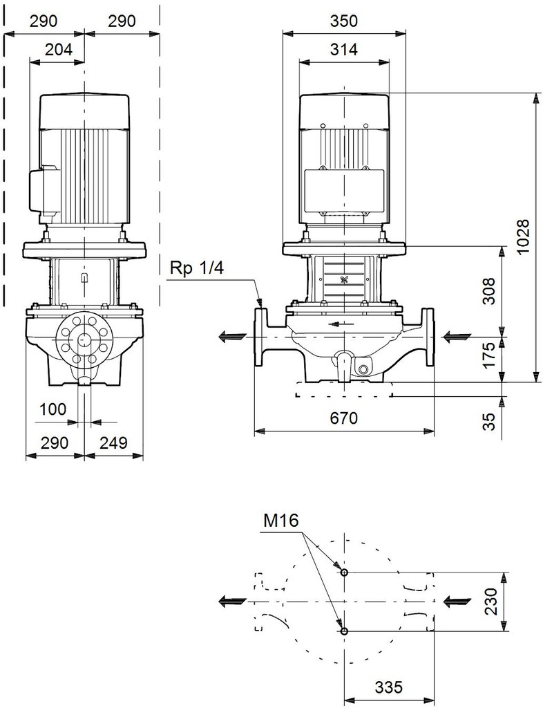 IN-LINE pump with dry rotor motor - 96109290