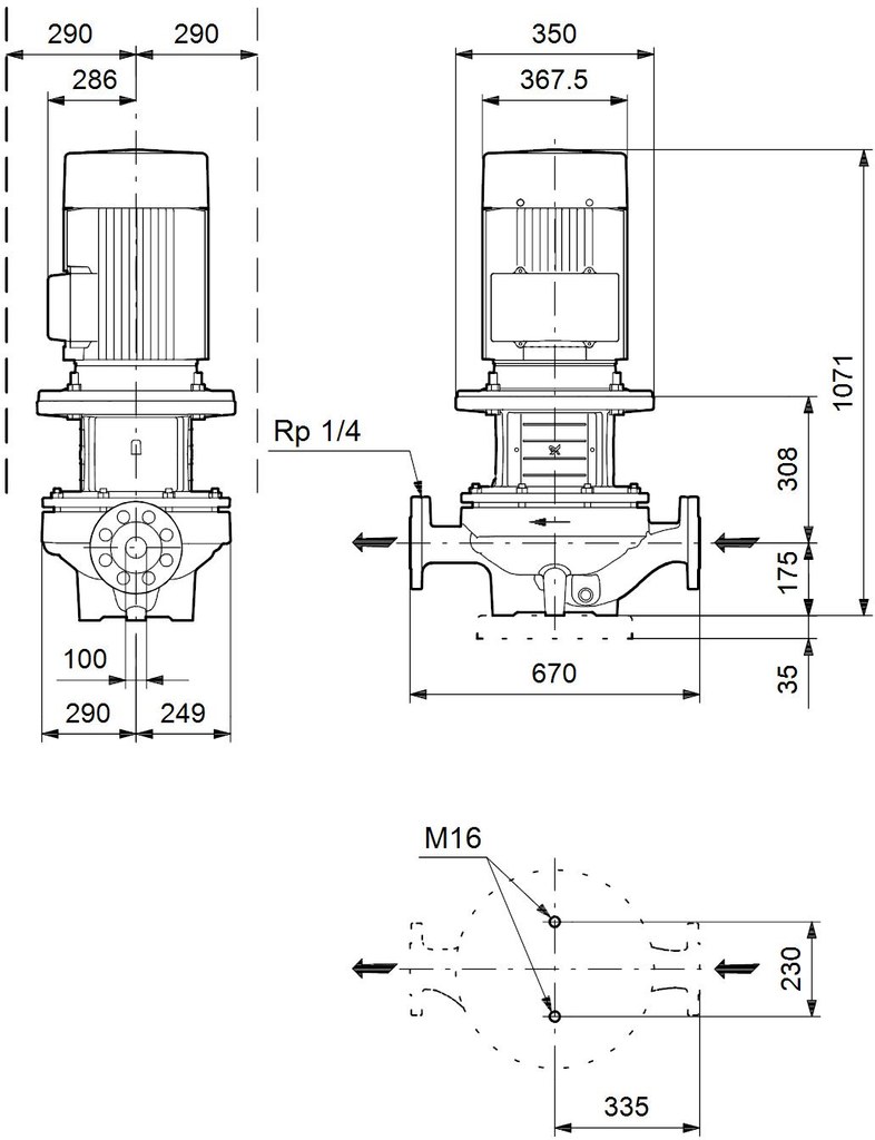 IN-LINE pump with dry rotor motor - 96109293