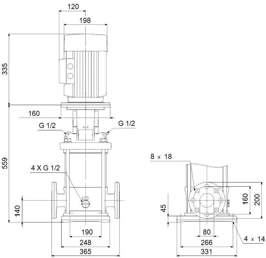 Vertical multistage centrifugal pump CR - 96122796