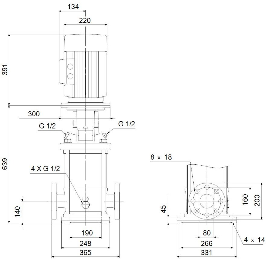 Vertical multistage centrifugal pump CR - 96122798