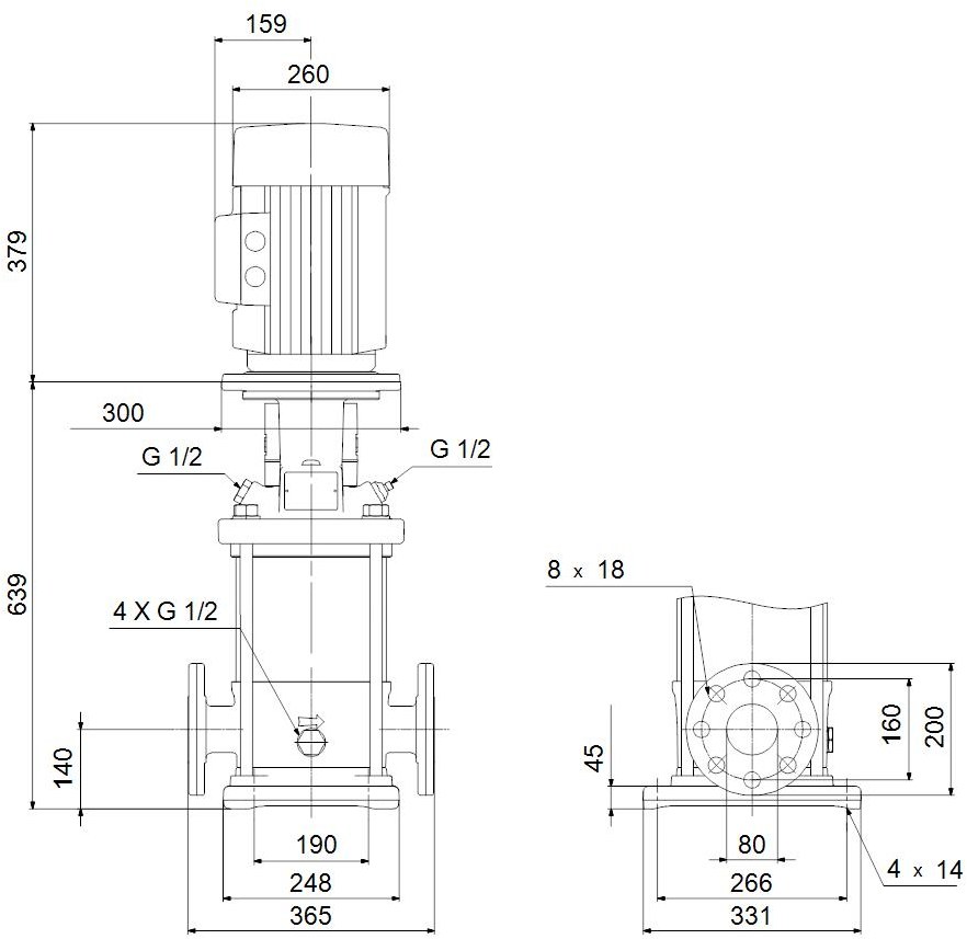 Vertical multistage centrifugal pump CR - 96122799