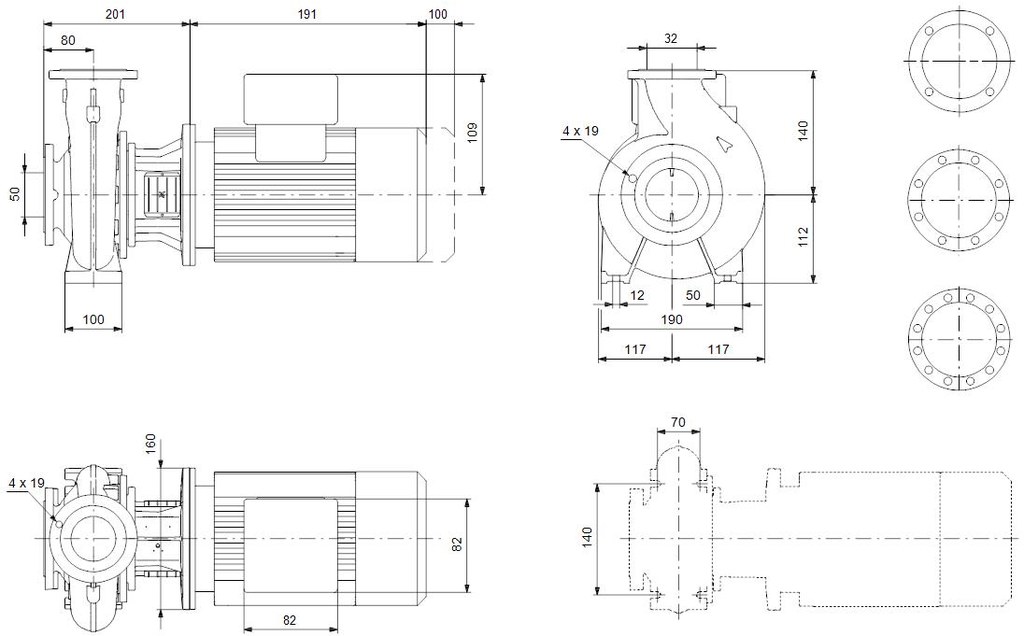 Monoblock pump NB 32-125/142 A-F-A BAQE - 96124910