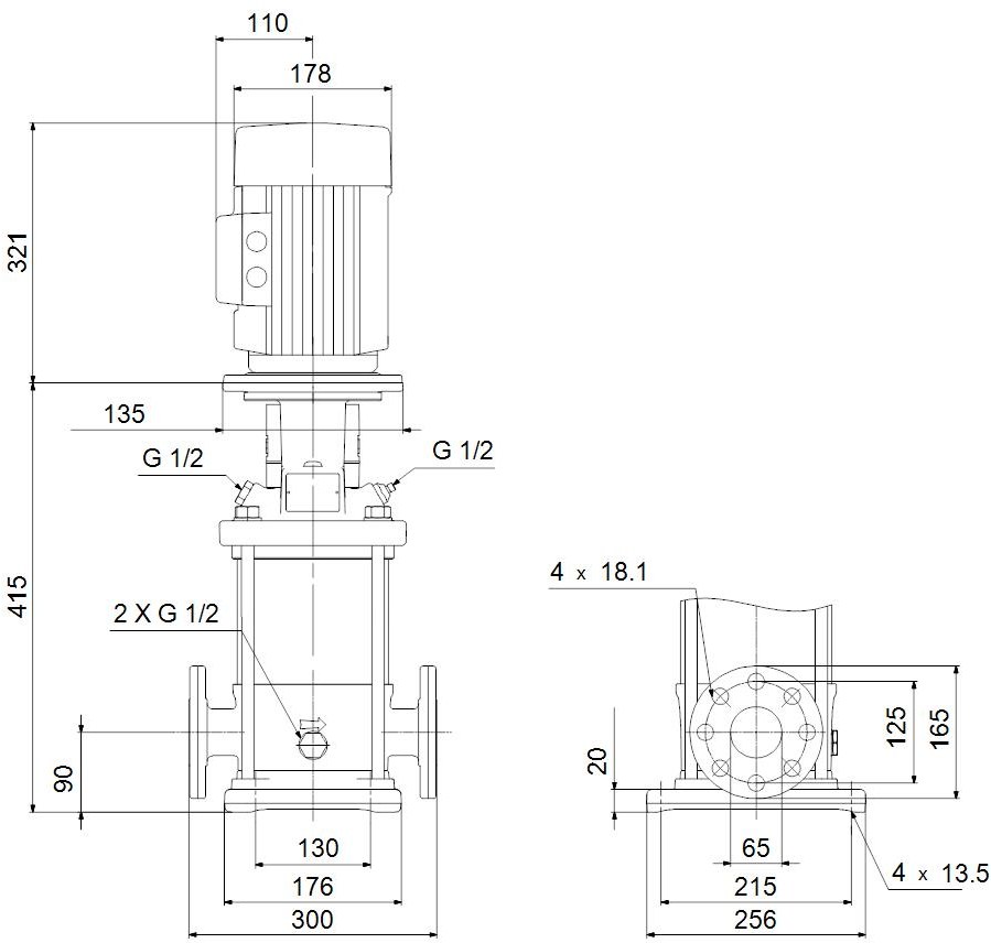 Vertical multistage centrifugal pump CR - 96500508