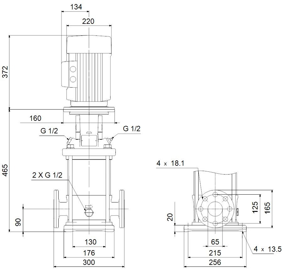 Vertical multistage centrifugal pump CR - 96500509