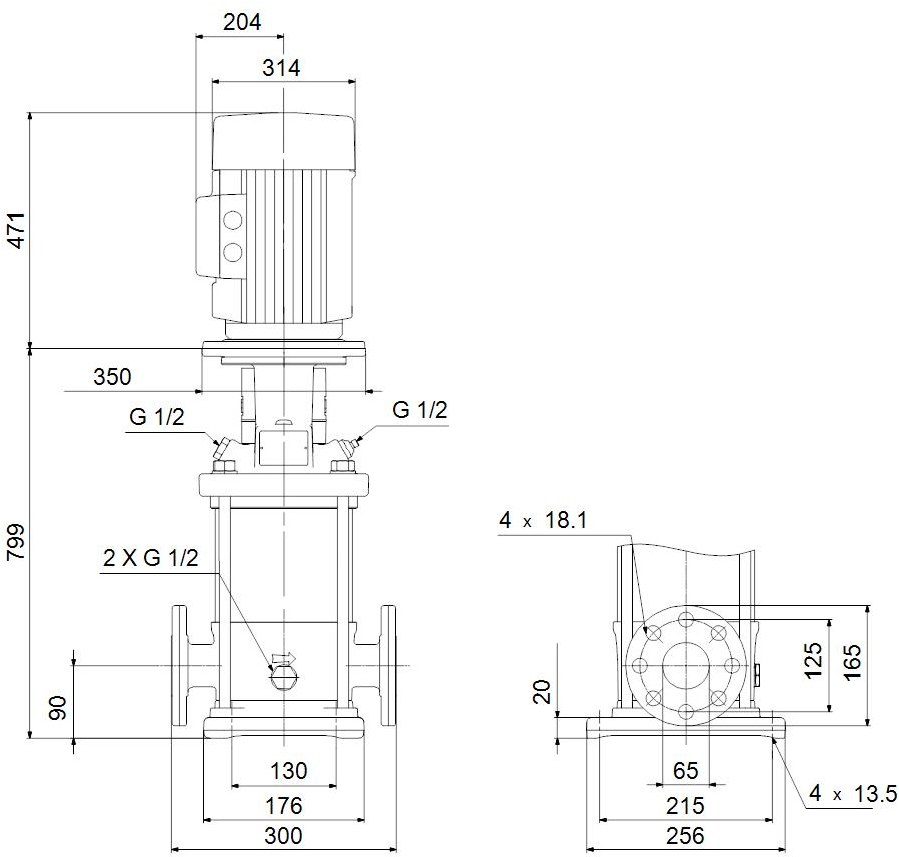 Vertical multistage centrifugal pump CR - 96500514