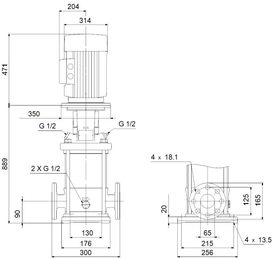 Vertical multistage centrifugal pump CR - 96500515