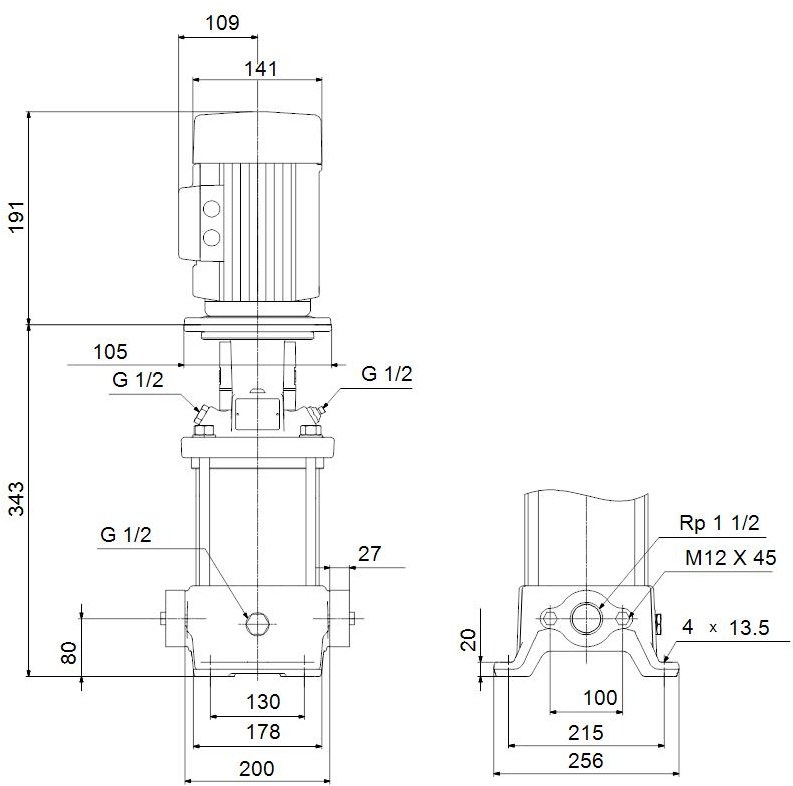 Vertical multistage centrifugal pump CR - 96500979