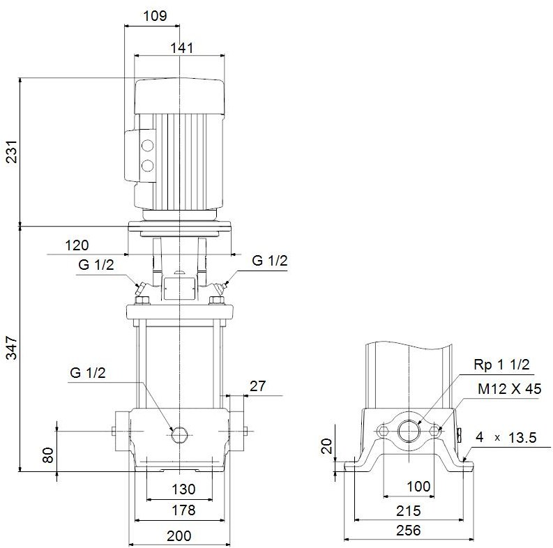 Pompă centrifugă multietajată verticală - 96500980