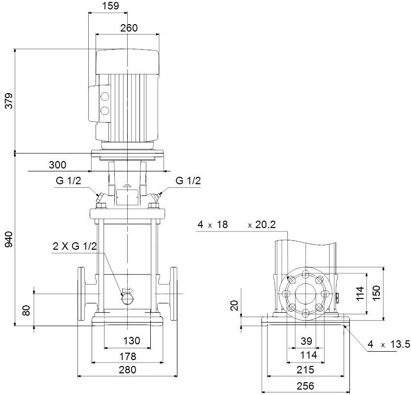 Pompă centrifugă multietajată verticală - 96501224