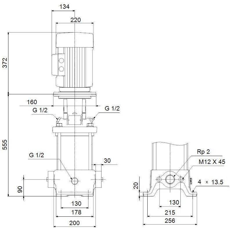 Vertical multistage centrifugal pump CR - 96501908