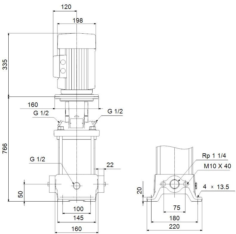 Vertical multistage centrifugal pump CR - 96513380