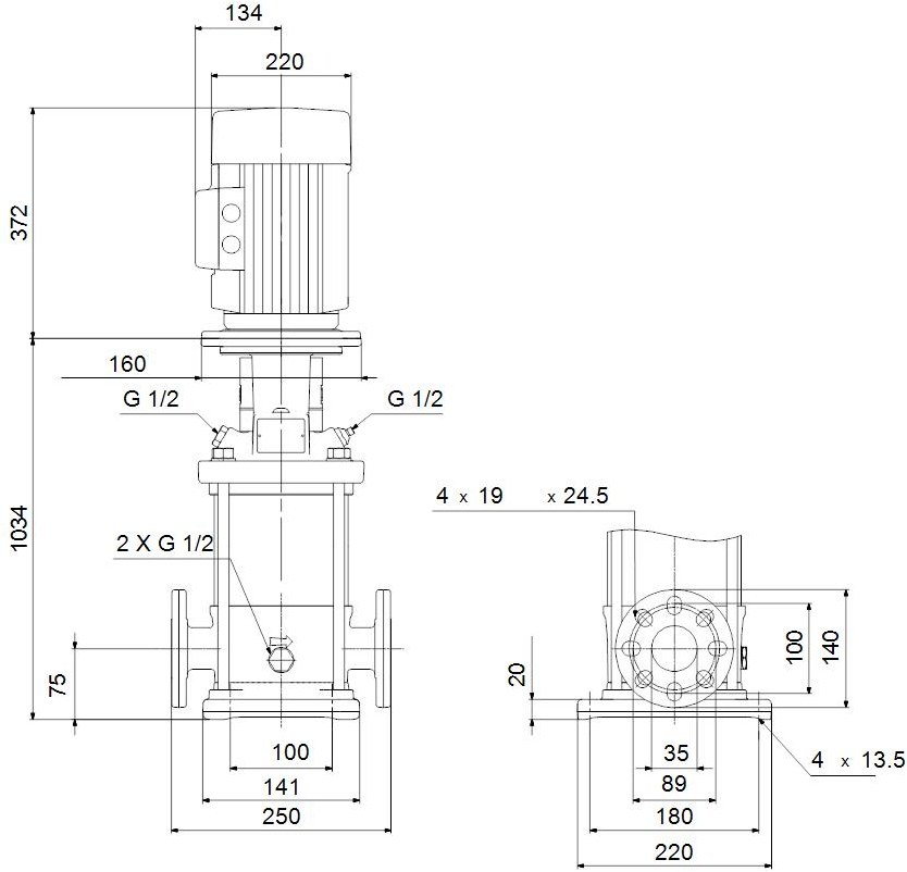 Pompă centrifugă verticală multietajată - 96513392